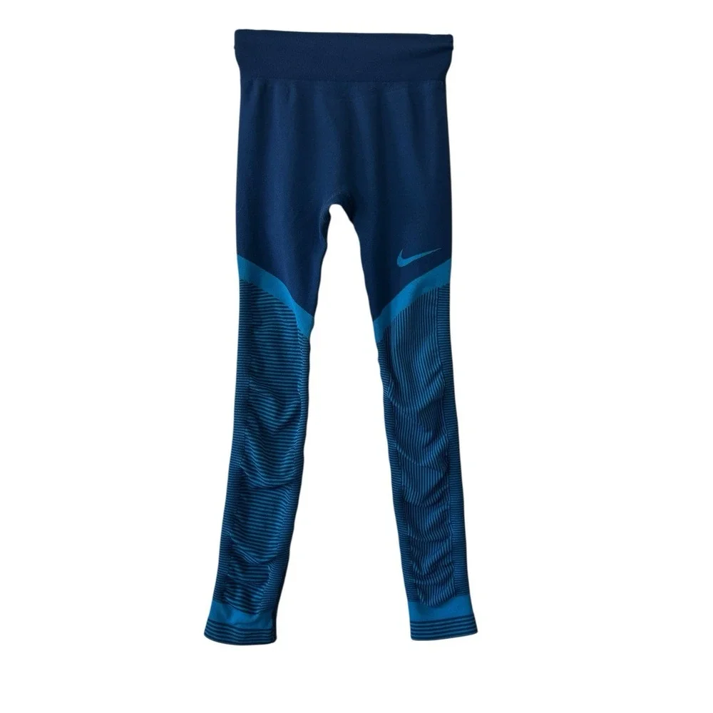 Nike Girls Running Athletic Leggings in Blue Size Large Biking Soccer‎ Sports L